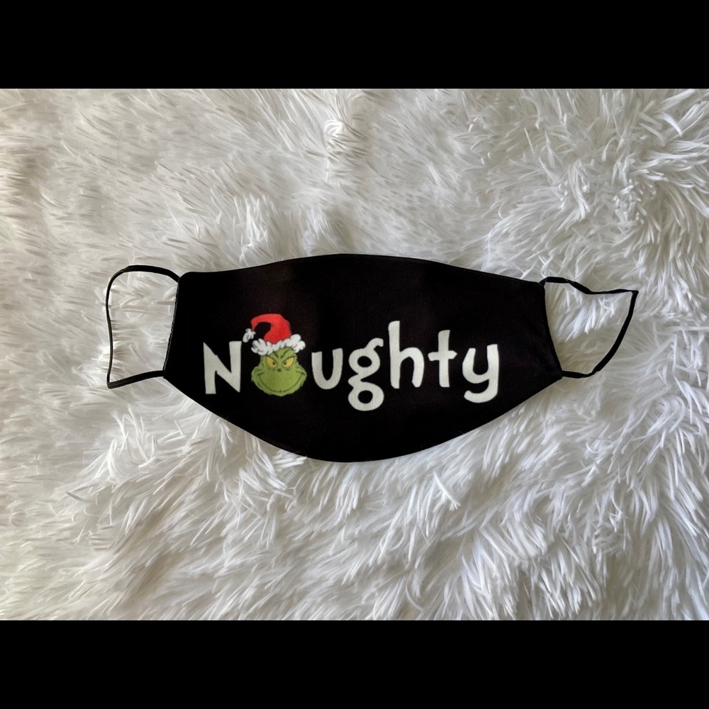 Washable Face Mask - Naughty Grinch